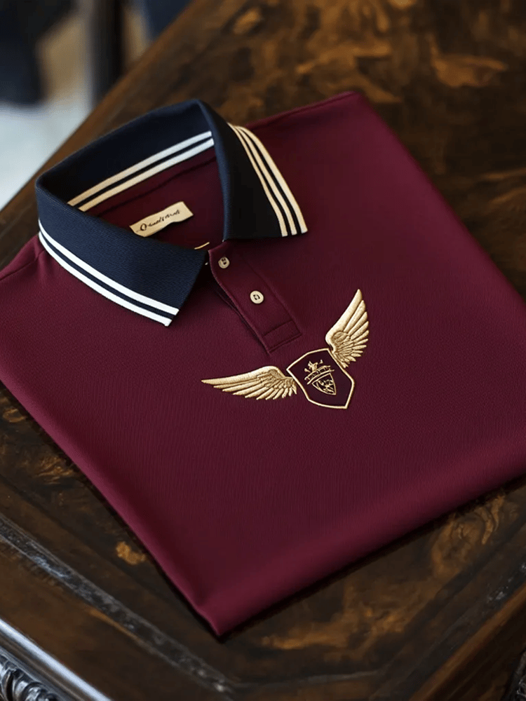 Men's Vintage Business Long Sleeve Polo Shirt